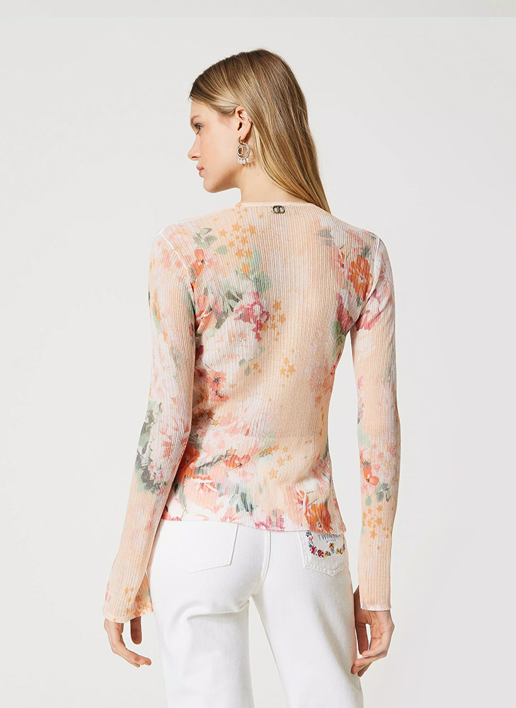 Flower printed cotton top - Image 2