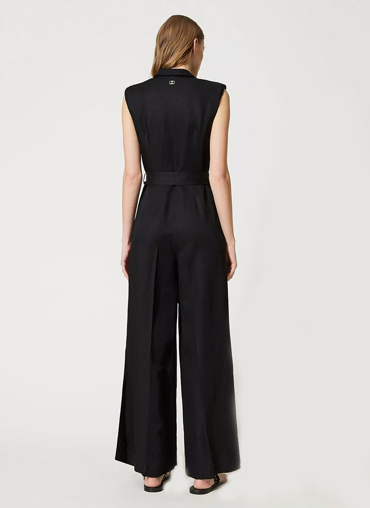 Sleeve Polyester Blend Jumpsuit - Image 2
