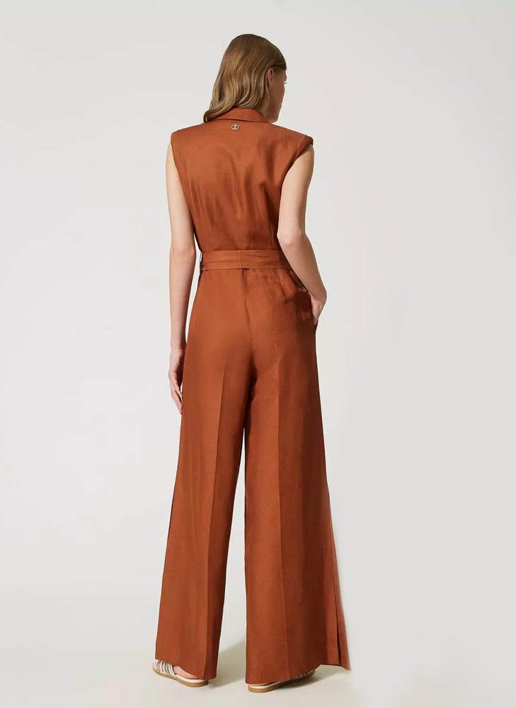 Sleeve Polyester Blend Jumpsuit - Image 7